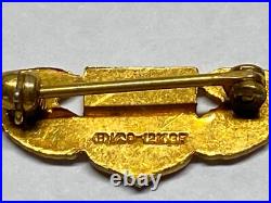 WWI-1930's, U. S ARMY, AIR SERVICE AVIATOR, SWEETHEART WING, 1/20 12K GF, VINTAGE