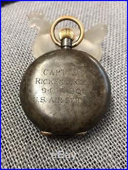 WWI Ace Pilot CAPT EDDIE RICKENBACKER Pocket Watch US Air Service 94th SQN