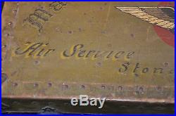 WWI Air Service US Army'Stonewall Okla' Aviation Painted Footlocker, named & VG