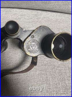 WWI Bausch & Lomb Mark VII U. S. Navy 6x30 Binoculars No 2815 with Case