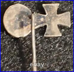 WWI Imperial German Iron Cross 1st & Wound Badge 3rd Cl Lapel Stick Pin 1920's