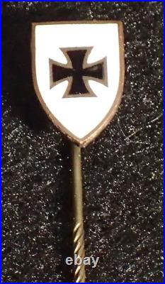 WWI Imperial German Iron Cross Veteran's Badge Templar Lapel Stick Pin 1920's