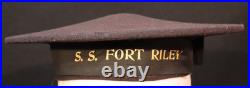 WWI Interwar USN Navy Service Type Sailors Flat Cap S. S. FORT RILEY Tally