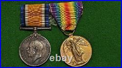 WWI Medal Pair CEF (Victory & IWM) Lieutenant