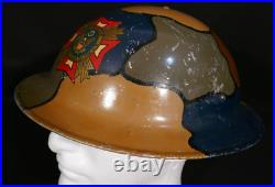 WWI U. S. Veterans of Foreign Wars VFW M1917 Camouflage Helmet Post-War Doughboy