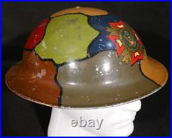 WWI U. S. Veterans of Foreign Wars VFW M1917 Camouflage Helmet Post-War Doughboy