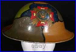 WWI U. S. Veterans of Foreign Wars VFW M1917 Camouflage Helmet Post-War Doughboy