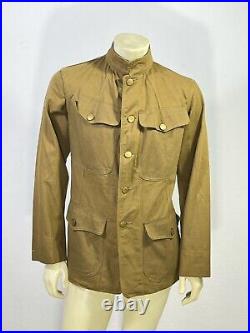 WWI US Army Cotton Tunic Jacket FREELAND Workwear Change Buttons Dated 1920