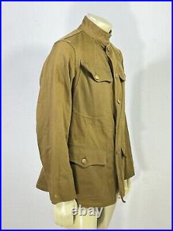 WWI US Army Cotton Tunic Jacket FREELAND Workwear Change Buttons Dated 1920