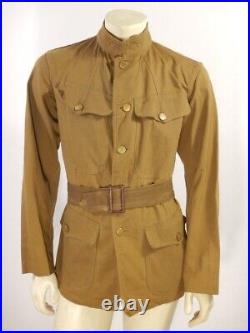 WWI US Army Cotton Tunic Jacket FREELAND Workwear Change Buttons Dated 1920