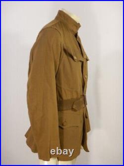 WWI US Army Cotton Tunic Jacket FREELAND Workwear Change Buttons Dated 1920