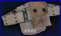 WWI US Army M1910 Pistol Belt AGM Co Canteen + Cover MILLS M1911 May 1911 Pouch