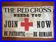 WWI-US-Army-Red-Cross-cotton-printed-recruitment-banner-21-x-36-1900s-01-ywfq