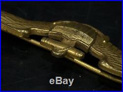 WWI WWII US Navy Marines Pilot Wings ROBBINS Gold