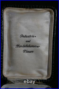 WWI Weimar Republic Medal'Industrie und Handelskammer' Plauen, Saxony with Case