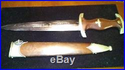 WWII Early Grafrath Solingen SA German Dagger with Scabbard