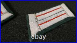 WWII German Army Wehrmacht Artillery Officers Collar Tabs Bullion Embroidered VF