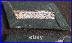 WWII German Army Wehrmacht Artillery Officers Collar Tabs Bullion Embroidered VF
