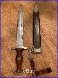 WWII German Factory Ground Rohm SA Dagger by E. Pack & S, Westfalen Wf District