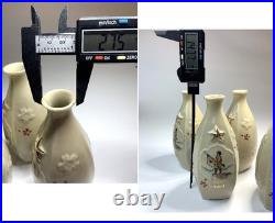 WWII Imperial Japanese Army China Incident Commemorative Sake Bottles Set of 4