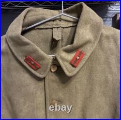 WWII Imperial Japanese Army Type 5 Greatcoat 1937 Named NCO Corporal Wool Coat