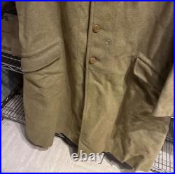 WWII Imperial Japanese Army Type 5 Greatcoat 1937 Named NCO Corporal Wool Coat
