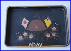 WWII Imperial Japanese Manchukuo Army Veteran Lacquer Tray Mantetsu
