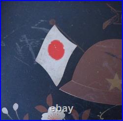 WWII Imperial Japanese Manchukuo Army Veteran Lacquer Tray Mantetsu
