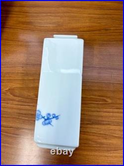 WWII Imperial Japanese Navy Fukagawa Vase Royal Crest Anchor Plum Prewar