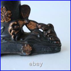 WWII Imperial Japanese Navy Shell Vase Anchor Sakura Metal Ornament Signed
