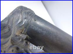 WWII Imperial Japanese Navy Shell Vase Anchor Sakura Metal Ornament Signed
