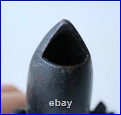 WWII Imperial Japanese Navy Shell Vase Anchor Sakura Metal Ornament Signed