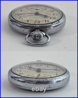 WWII Imperial Japanese Railway Pocket Watch Seikosha 24H Beppu Engraved
