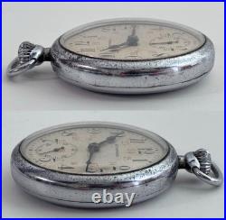 WWII Imperial Japanese Railway Pocket Watch Seikosha 24H Beppu Engraved