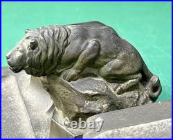 WWII Imperial Japanese Shanghai Incident Veteran Lion Inkstand Trophy