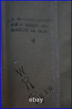 WWII Interwar USMC U. S. Marine Corps Leggings Size 4 March 1929 Dated, Named