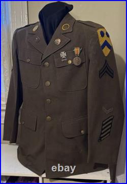 WWII M1926 Spec 8-31B Service Coat MG Troop, 2nd Cavalry Reg 3d Bde 2nd CAV DIV