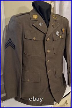 WWII M1926 Spec 8-31B Service Coat MG Troop, 2nd Cavalry Reg 3d Bde 2nd CAV DIV