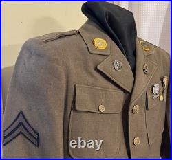 WWII M1926 Spec 8-31B Service Coat MG Troop, 2nd Cavalry Reg 3d Bde 2nd CAV DIV