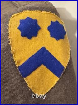WWII M1926 Spec 8-31B Service Coat MG Troop, 2nd Cavalry Reg 3d Bde 2nd CAV DIV