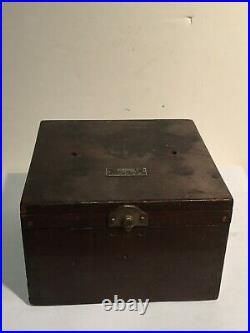WWII Original Japanese Laboratory Barometer Wood Case with USF Permision Papers
