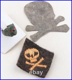 WWII Skull Bones WW2 Ring Badge war period WW1 Embrodery WWI Battlefield trench