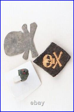 WWII Skull Bones WW2 Ring Badge war period WW1 Embrodery WWI Battlefield trench