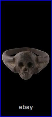 WWII Skull WWI WW2 Ring WW1 Era Amulet Unique Antique Jewelry Biker Gift Rare
