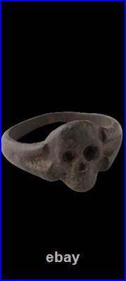 WWII Skull WWI WW2 Ring WW1 Era Amulet Unique Antique Jewelry Biker Gift Rare