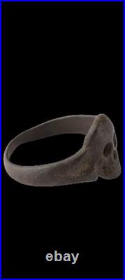 WWII Skull WWI WW2 Ring WW1 Era Amulet Unique Antique Jewelry Biker Gift Rare
