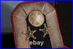 WWII Swedish Army Officers Shoulder Epaulettes Captain & Lieutenant with Issue Box