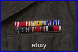 WWII US 7th Army 40R Ike Jacket 6 Theater Ribbons T/Sgt. Pre-War Service, Early