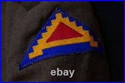 WWII US 7th Army 40R Ike Jacket 6 Theater Ribbons T/Sgt. Pre-War Service, Early