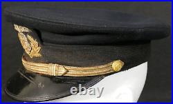 WWII USMS Merchant Marine Officers Service Visor Hat Bullion Insignia Wartime